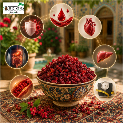خواص زرشک قرمز: (16 خاصیت بی نظیر زرشک)