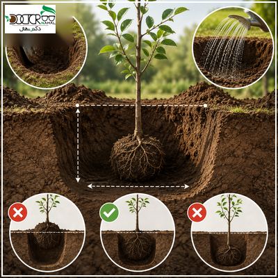 عمق چاله برای کاشت درخت